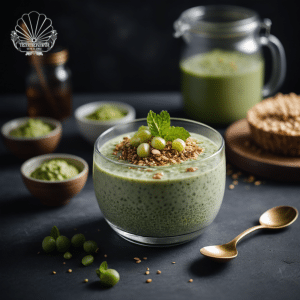 matcha chai pudding